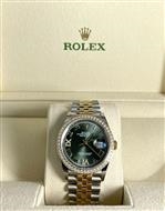 DATEJUST 36 MM GREEN OLIVE YE L PIRLANTALI BEZEL